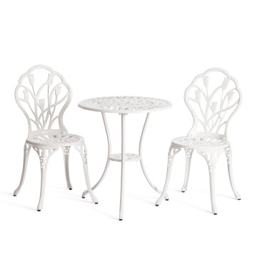 Комплект Secret De Maison Waltz of flowers (стол +2 стула) алюминиевый сплав, D60/H67, 52Х40Х89см, butter white