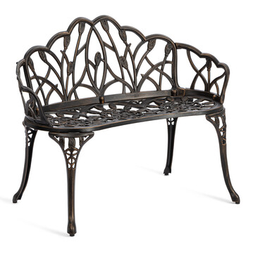 Скамья Secret De Maison Strauss (Штраус) алюминиевый сплав, 99хх56х76см, бронза/bronze