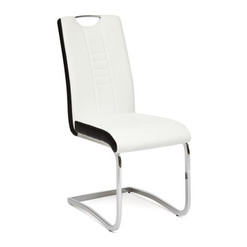 Фотография товара: Стул STERN ( mod.1314 ) / 1 шт. в упаковке металл/экокожа, 42х62х97,5 см, черный/белый