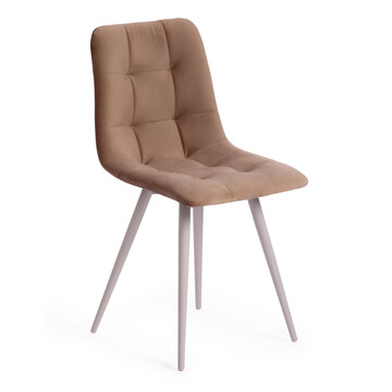 Фотография товара: Стул Chilly/Чилли (мод. 7095) ткань/металл, 45x53х88 см, высота до сиденья 50 см, бежевый barkhat 5/белый