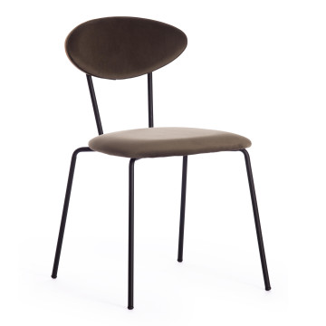 Фотография товара: Стул NEO (mod. 0139014) / 1 шт. в упаковке металл/вельвет, 44х54х79 см, хаки S108 (85 DARK TAN)/черный