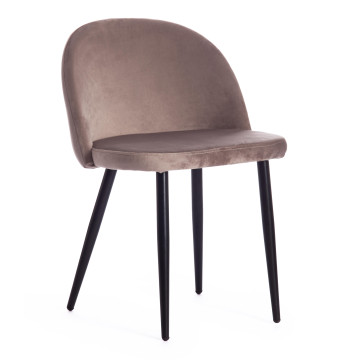 Фотография товара: Стул MELODY (mod. 4997) / 1 шт. в упаковке металл/вельвет, 52х49х78см, серо-бежевый/черные ножки