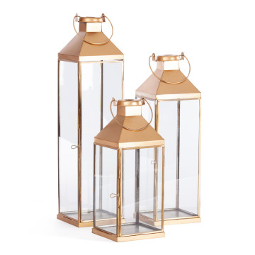 Набор подсвечников Secret De Maison LEVUANA ( mod. LS-0203 ) металл: железо, 14 х 14 х 58 см , 14х 14 х 48 см, 14 х 14 х 37 см, золотой