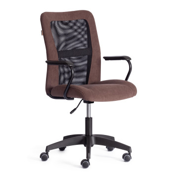 Фотография товара: Кресло STAFF флок/ткань, коричневый/черный, 6/W-11